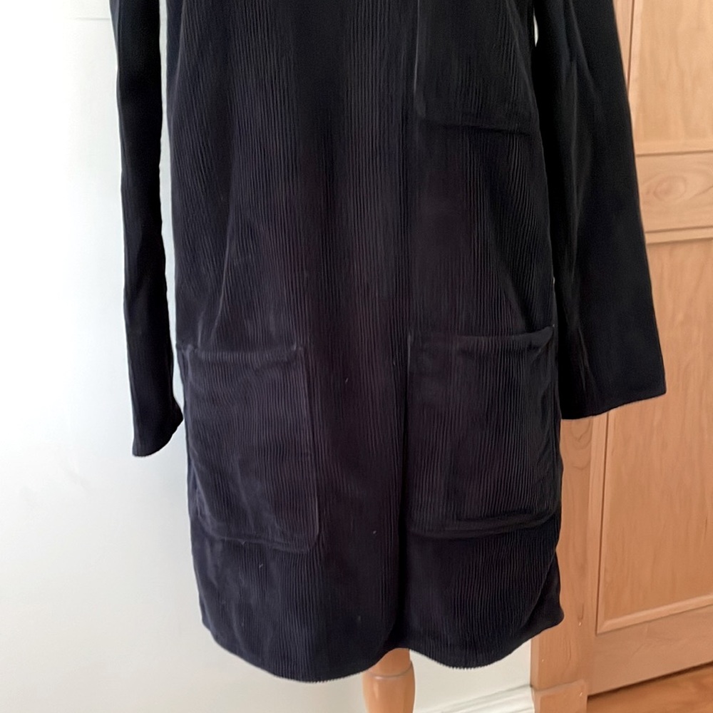 NWOT COS Navy Corduroy Long Sleeve Shift Mod Mini Dress, Size 8 - Picture 5 of 16